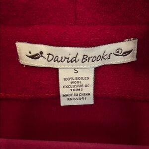 David Brooks Vibrant Red Wool Apparel